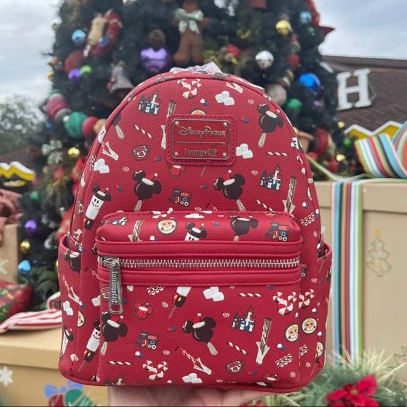Mickey and Friends Holiday Loungefly Mini Backpack - Picture 3 of 6